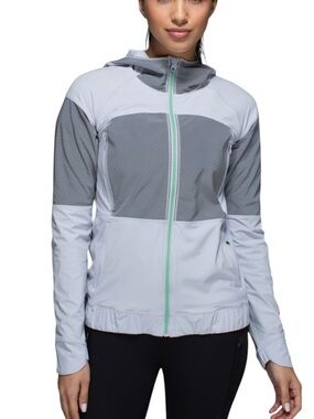 Lululemon Light Speed  Reflective Jacket Silver / Black / Silver Sz 10 Orig $88